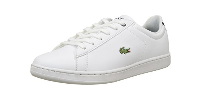 Fashion Lacoste Sport Carnaby Evo Bl 1 Spj, Bajos infantil, Multicolor (Wht/Nvy), 35 EU (2.5 UK)