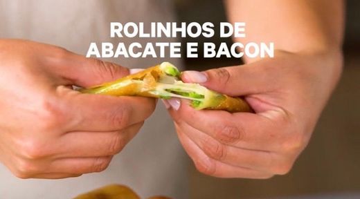 Rolinhos de Abacate e Bacon