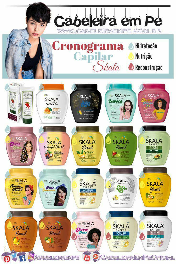 Moda Dica de produtos para o cronograma capilar. 