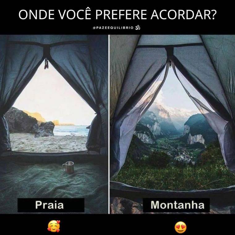 Moda Onde você prefere acordar?