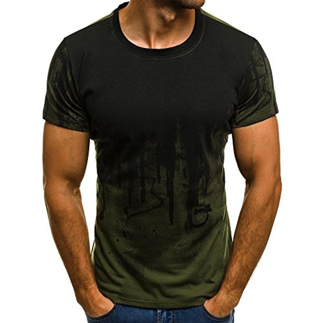 Moda routinfly-Men's slim mixed-color short-sleeved t-shir