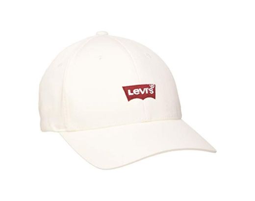 Levi's Levis Footwear and Accessories Mid Batwing Flexfit Gorra, Blanco