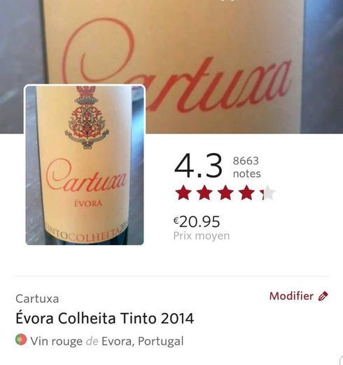 Producto Cartuxa Évora Colheita Tinto 2014