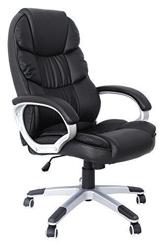 SONGMICS Silla ergonómica de oficina estudio con ruedas OBG24B