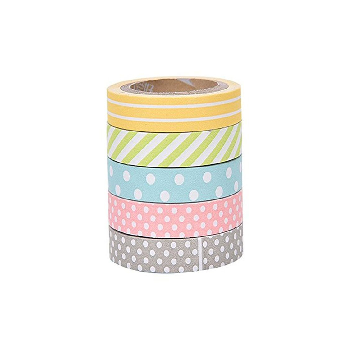 Social Cosanter 5PCS Cintas Adhesivas Sticky Washi Cinta Decorativa para el Arte DIY