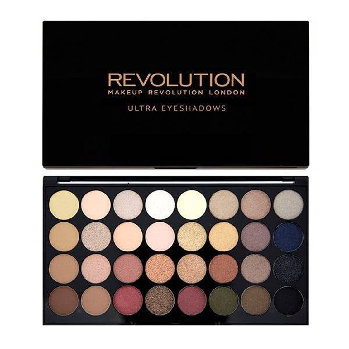 Productos Ultra Eyeshadows Flawless REVOLUTION Paleta de 32 tonos 