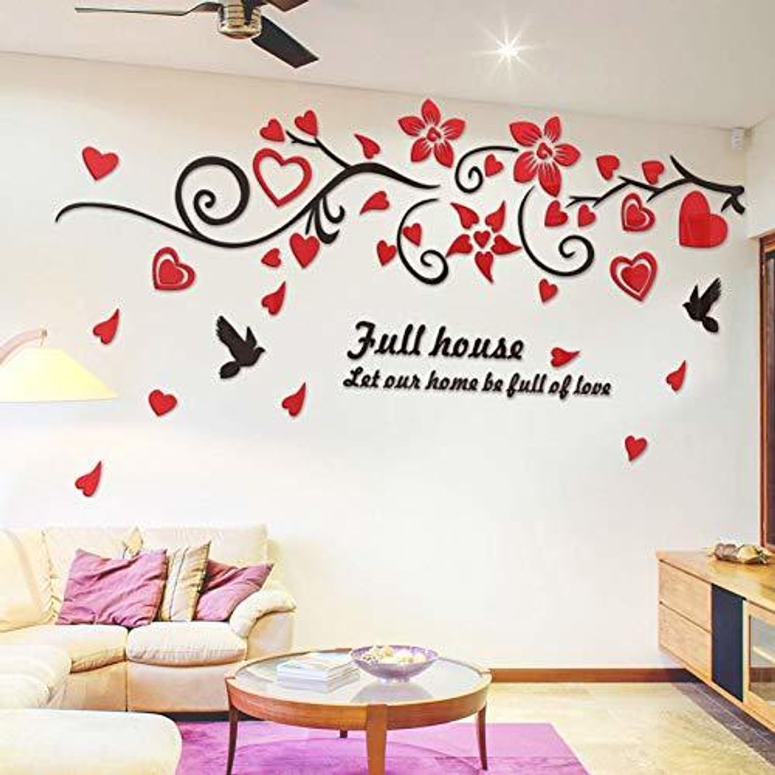 Elemento de la categoría hogar XIAOKEAI3D Bird Love Flower Vine Tatuaj