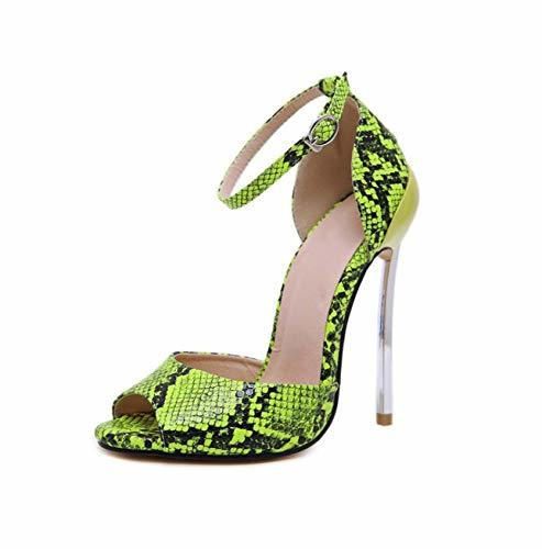 Aneikeh 2019 New Heel Women Gladiator Sandals Open Toe Ladies Snake Prints