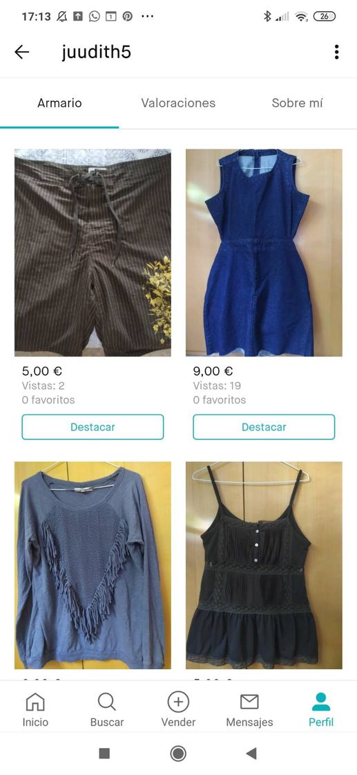 Moda Mi perfil de Vinted