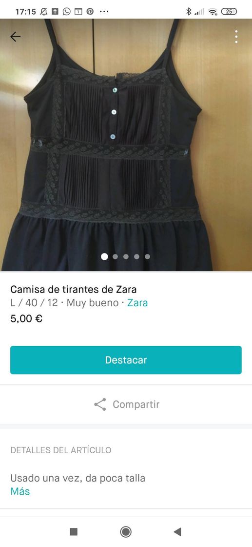 Moda Camiseta de tirantes de Zara