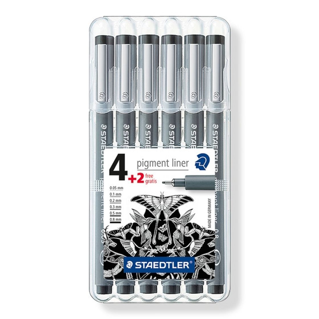Social Estuche 6 Calibrados Pigment Liner 308 Staedtler · Papelería ...