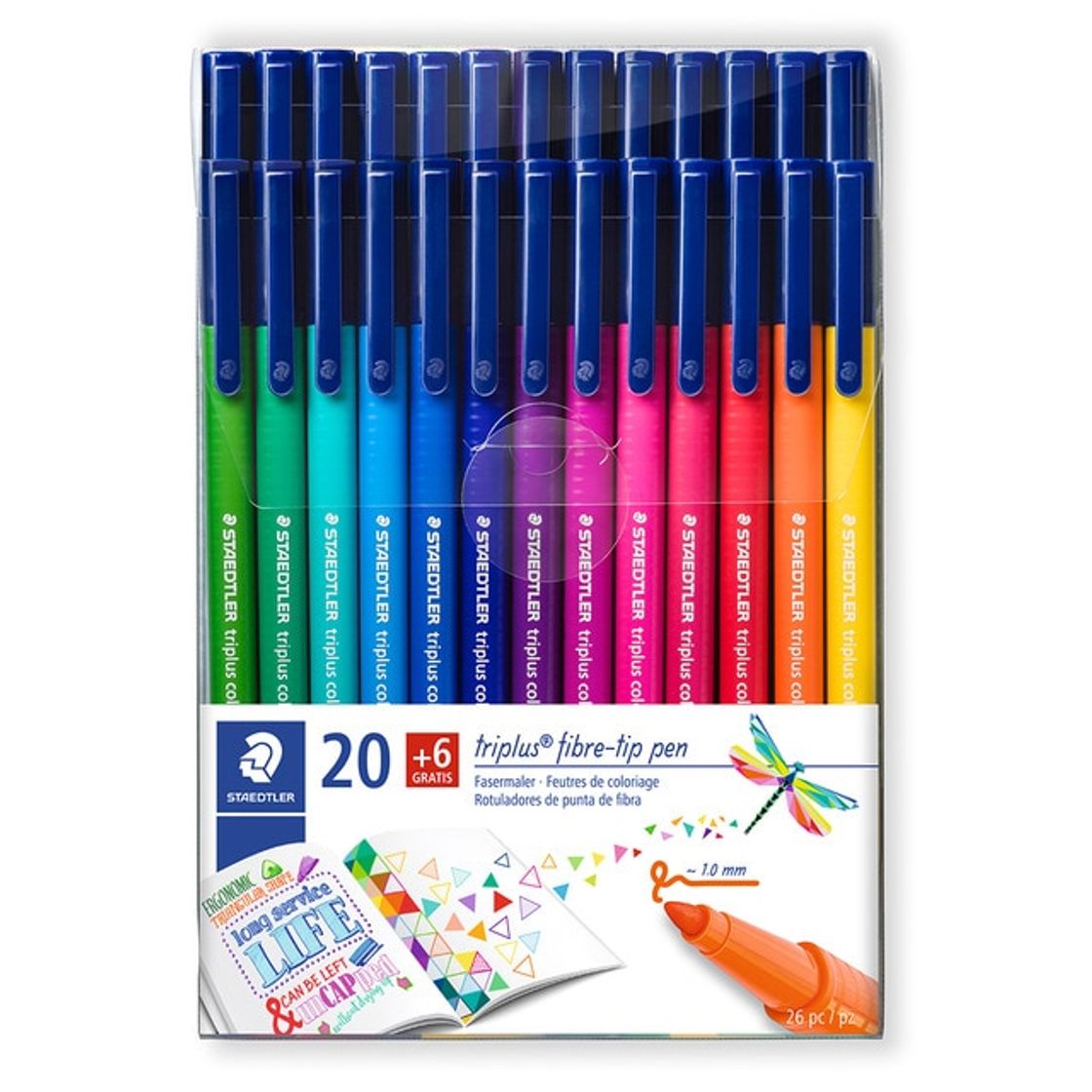 Social Pack 26 Rotuladores Triplus Color Staedtler Multicolor · Papelería ...