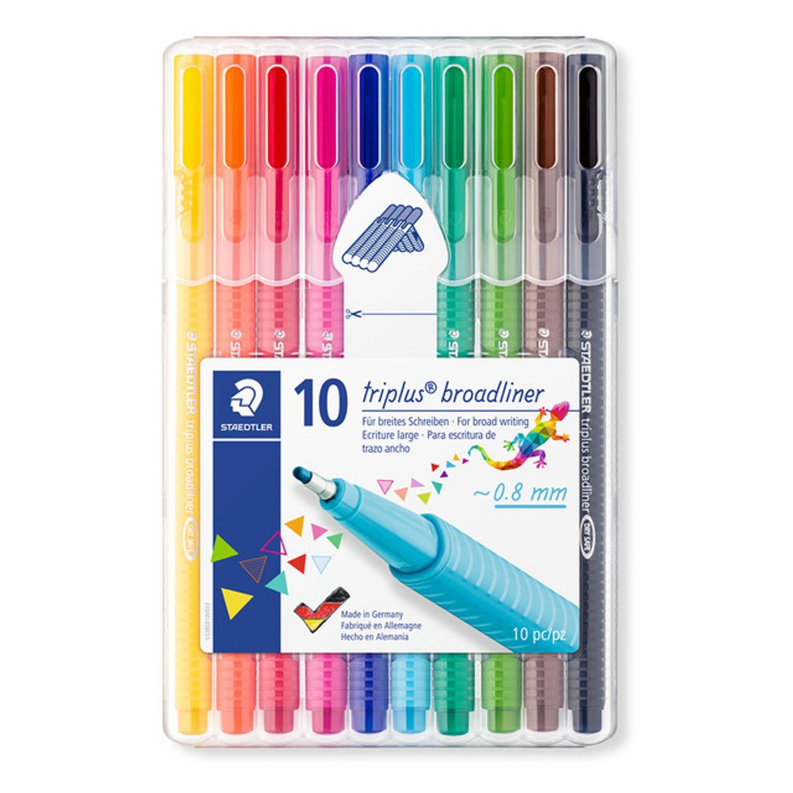 Moda 10 Rotuladores Staedtler Triplus Broadliner · Papelería · 