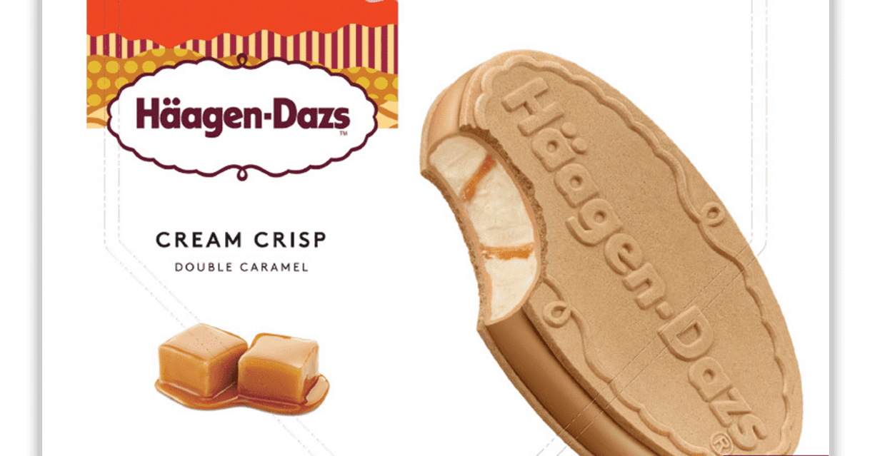 Moda Cream Crisp Double Caramel Crispy Sandwich - Häagen-Dazs