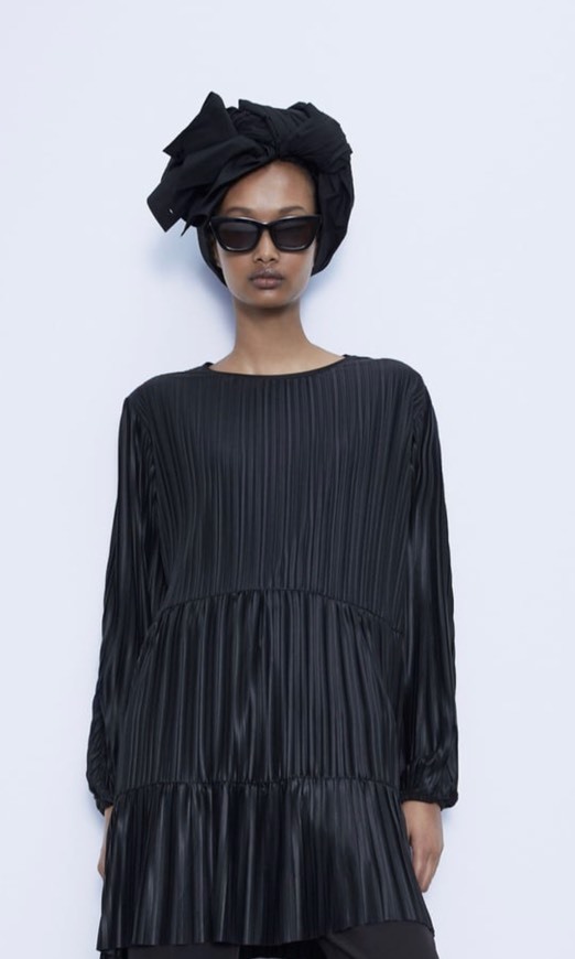 Social Vestido plisado