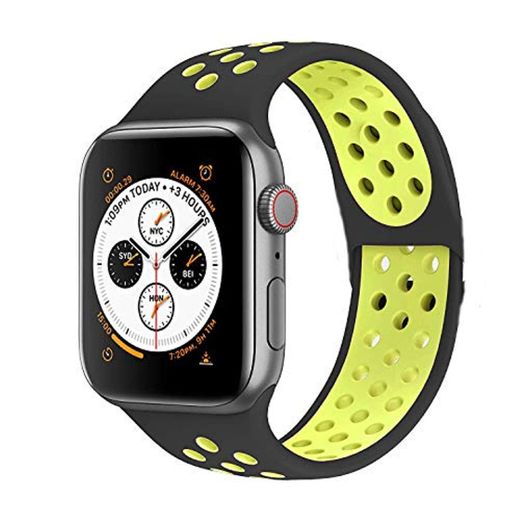 VIKATech Compatible con Apple Watch Correa 44mm 42mm, Correa Deportiva Reemplazo clásico