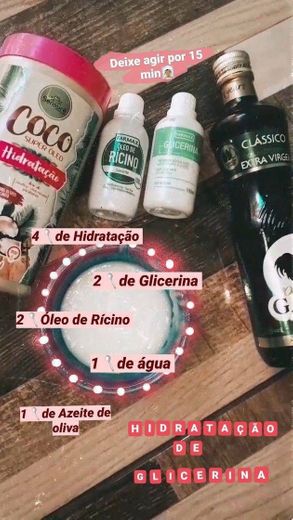 Hidratação com glicerina