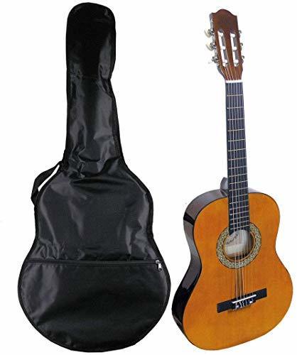 Electrónica NAVARRA NV11 - Guitarra clásica 4/4 honey con bordes negro incl. funda