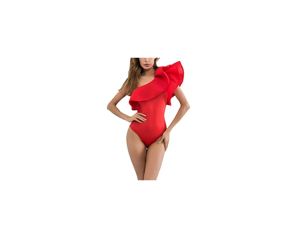 Producto Body Mujer Fiesta Para Vestir Verano Playa Bodies Hombro Inclinado Volantes Slim