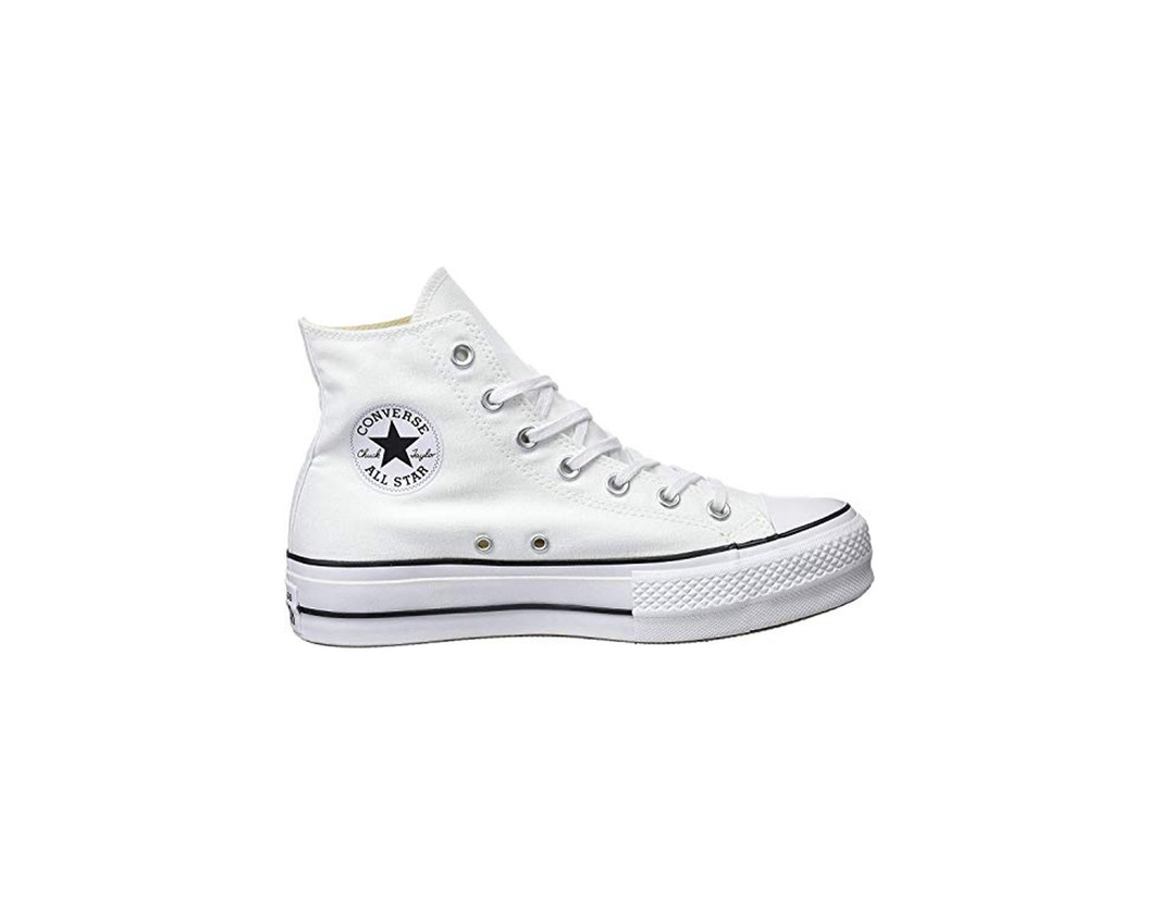 Social Converse Chuck Taylor CTAS Lift Hi, Zapatillas para Mujer, Blanco
