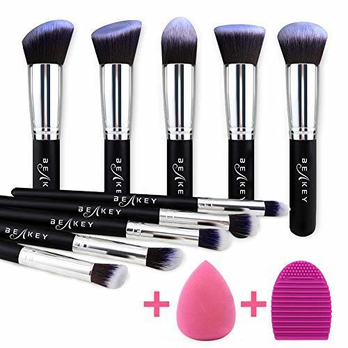 Social BEAKEY Set de Brochas de Maquillaje Profesional, Synthetic Kabuki Premium para Base