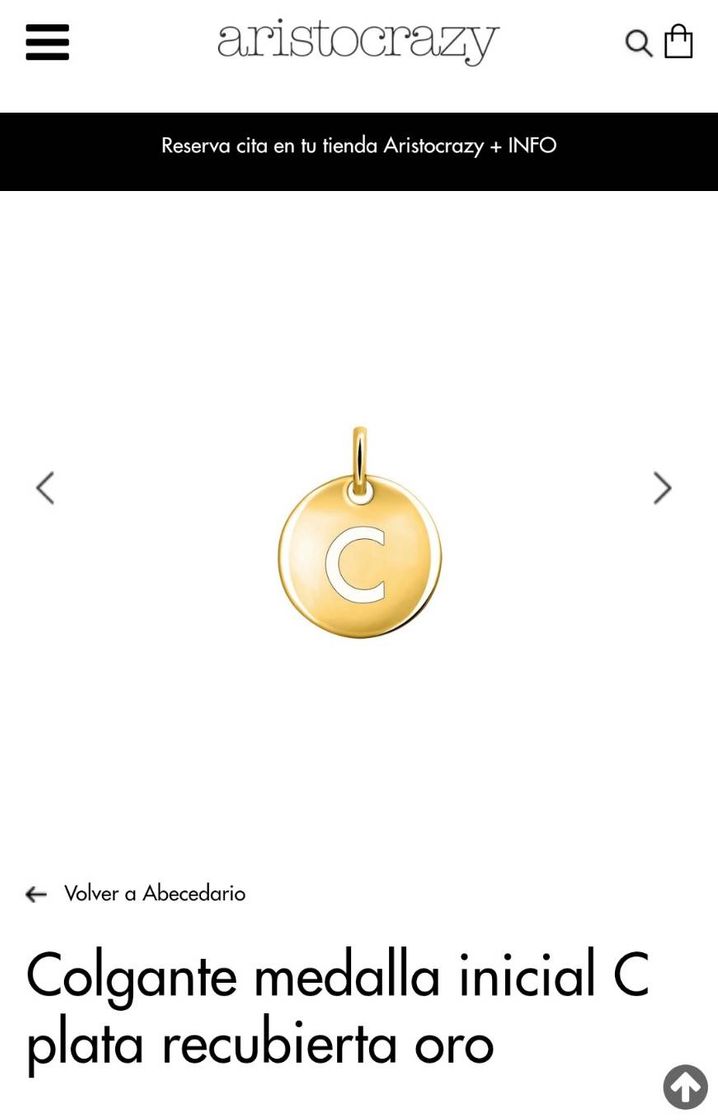 Moda Gold C initial necklace | Aristocrazy