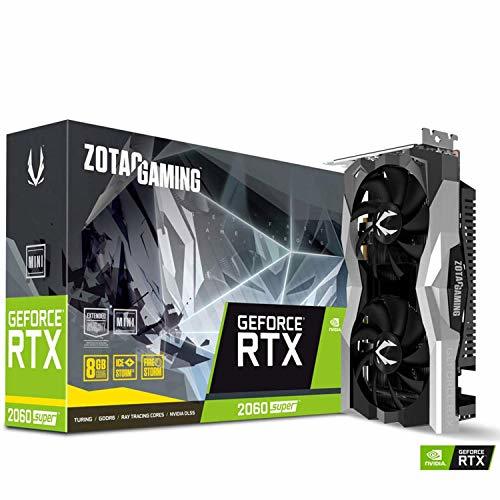 Electrónica VGA ZOTAC RTX 2060 Super Mini,NV,RTX2060,GDDR6,8GB,256BIT,HDMI+3DP,2 Ventiladores