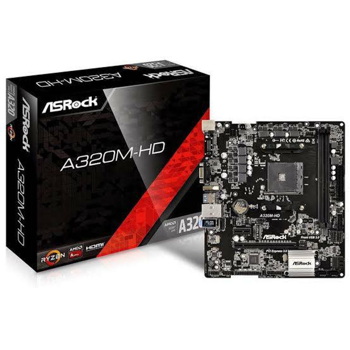 Moda Umboxing placa mãe ASRock A320m HD. Custo Benefício.