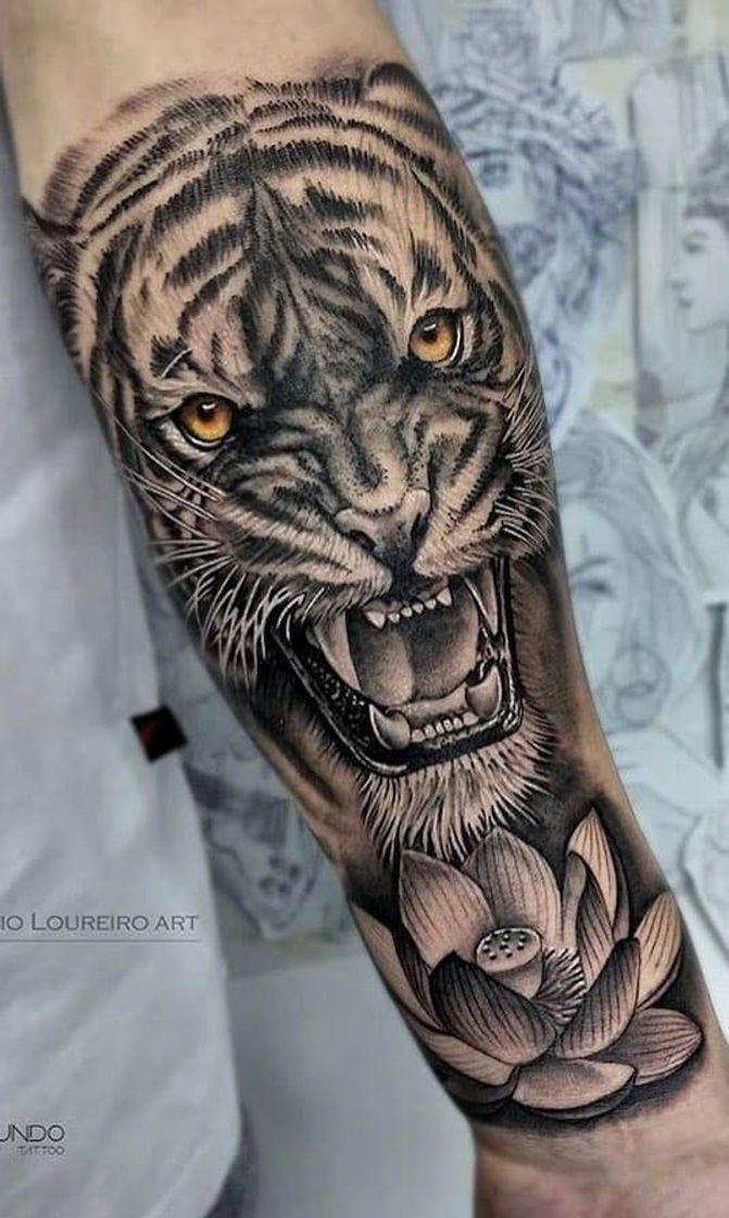 Moda Tatuagem de Tigre