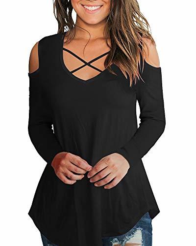 Product iMixCity Mujer Camisas De Hombro Frío Blusas Tops del Batwing Camisetas Mangas