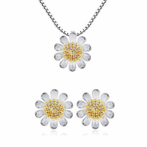 Dreamy - Juego de joyas de plata de ley 925 para mujer,