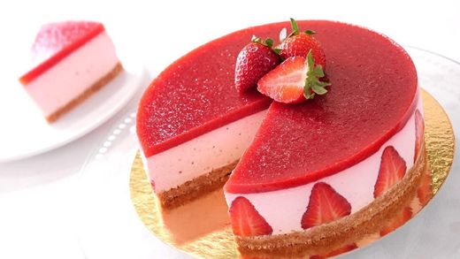 Tarta de Fresa sin Horno - YouTube