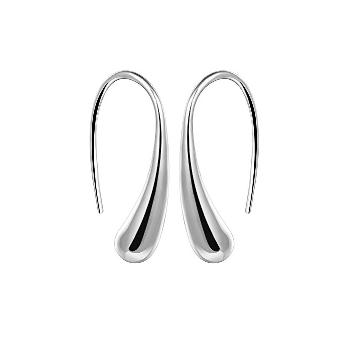 Product YAZILIND elegante joyer¨ªa de dise?o simple plata plateado gotas de agua aretes