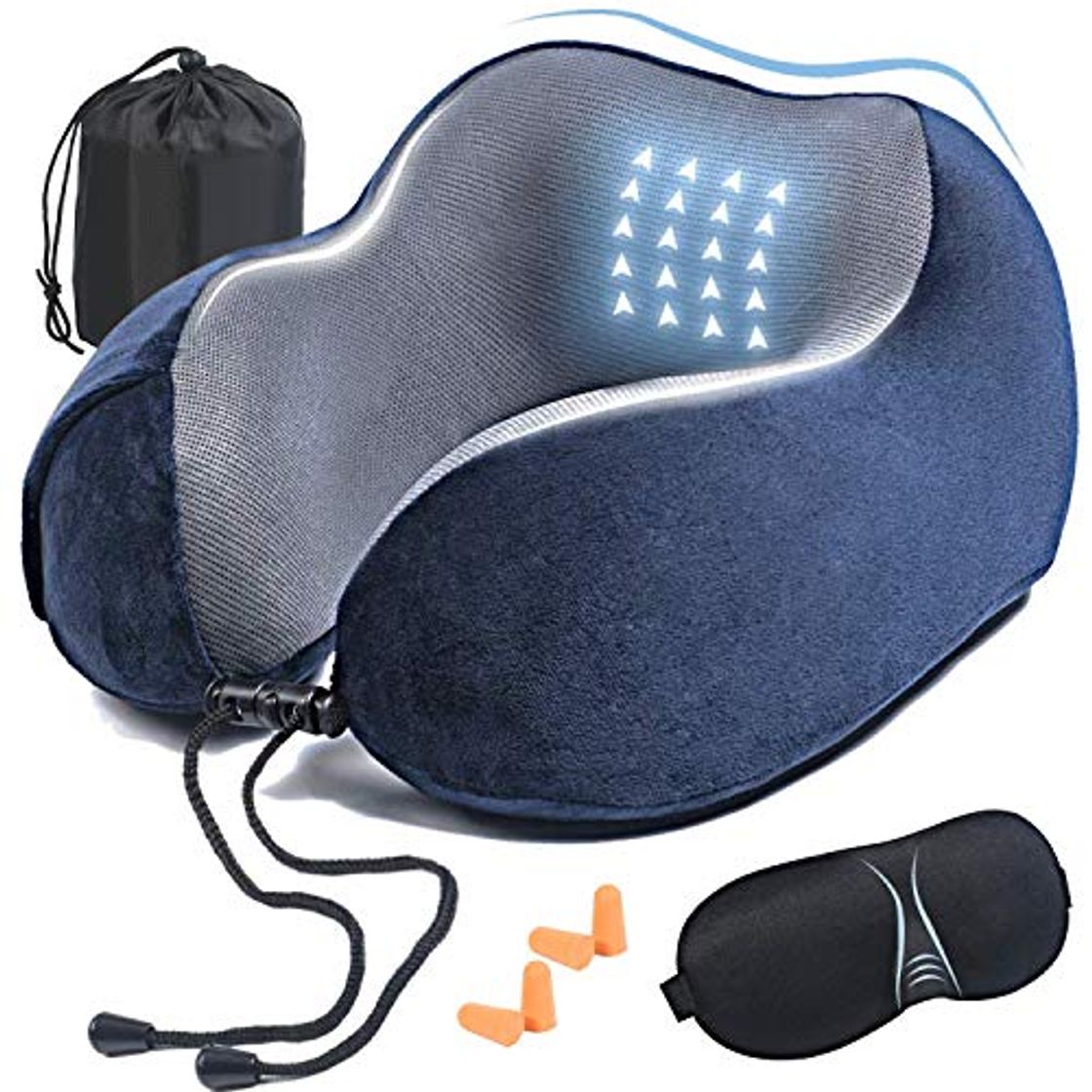 Producto flintronic Almohada de Viaje Viscoelástica de Espuma