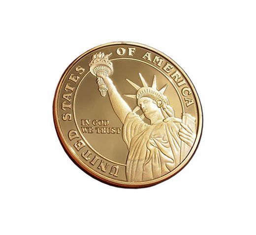 American libertad Honor chapado en oro moneda token de colección conmemorativa de