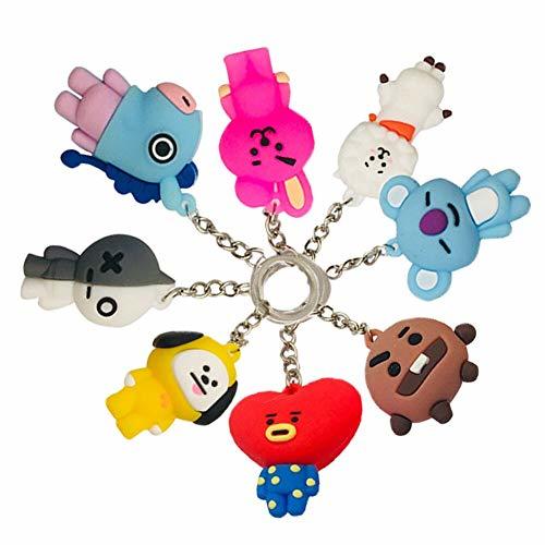 Electronic INTVN 8 Piezas BTS Animal Llaveros Colgante， Relleno Bolsa Llavero para Niños