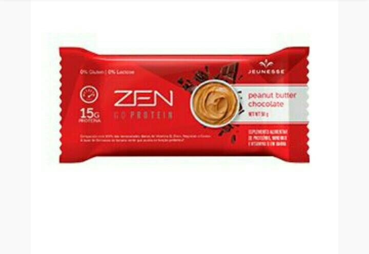 Moda Zen Go Protein peanut butter flavor- Caixa com 8 unidades. 
