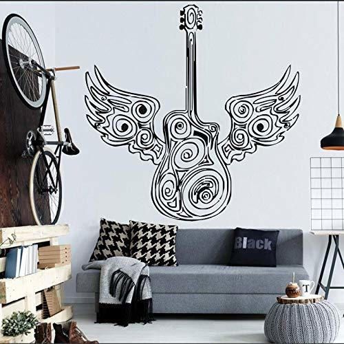 Ajcwhml Guitarra Especial con Alas De Ángel Diseño De Arte Etiqueta De