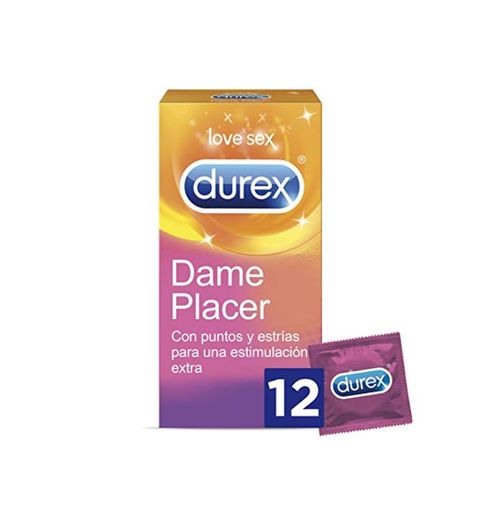 Durex Dame Placer - Preservativos con Puntos y Estrías