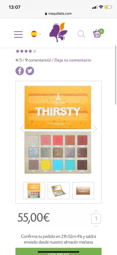 Product Jeffree Star palera Thirsty! 