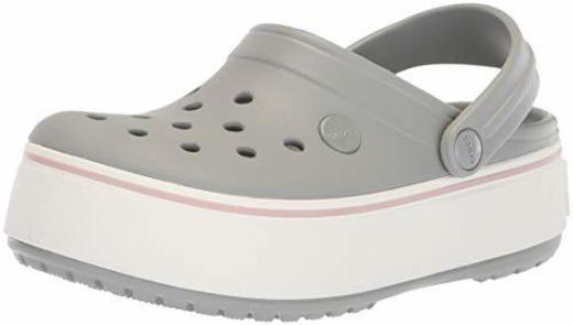 Crocs Crocband Platform Clog U, Zuecos Unisex Adulto, Gris