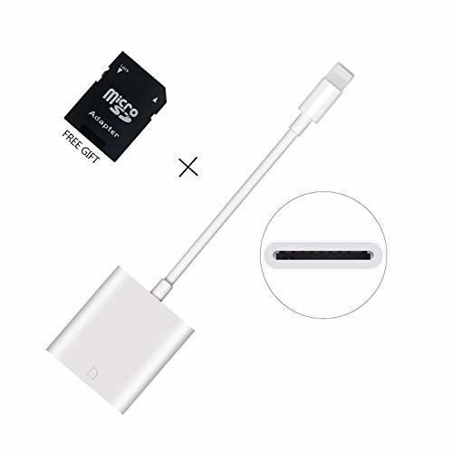 Electronic Lector de Tarjeta de Cámara Visor para iPhone iPad, Lightning SD Adaptador