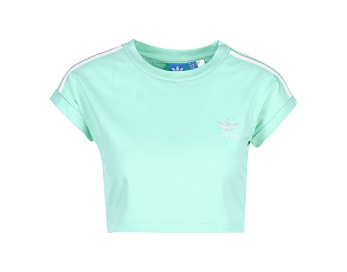adidas Cropped Camiseta Top, Negro, Primavera/Verano, Mujer, Color Grün -
