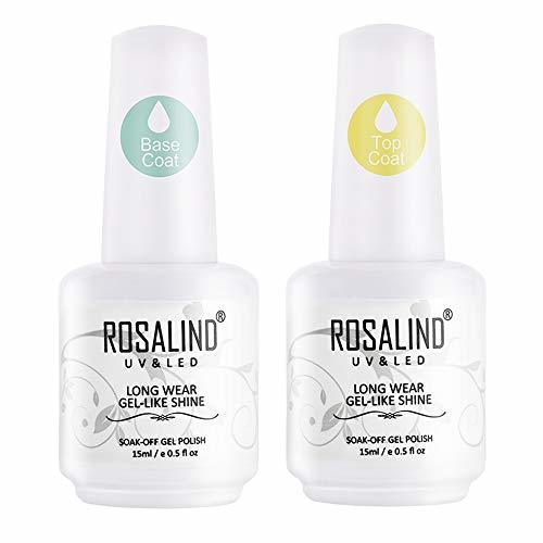 Beauty ROSALIND 2PCS capa superior y capa base gel esmalte de uñas empapa