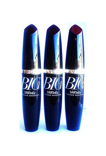 3 x Avon Big & Daring Volumen Máscara Rímel Negro Extrema 10ml