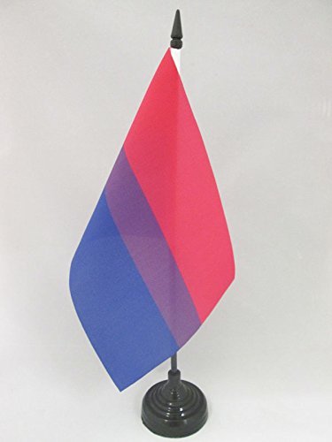 Products AZ FLAG Bandera de Mesa Arco Iris Bisexual 21x14cm