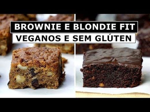 Blondie vegano sem glúten fit e saudável – VEGAN 
