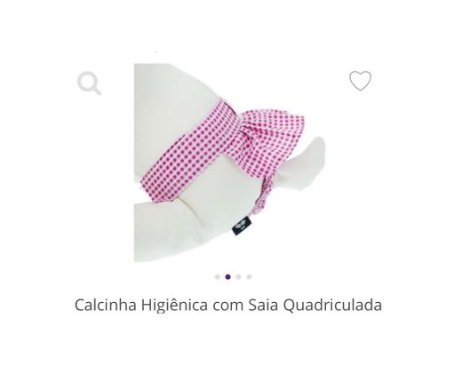 Calcinha Higiênica com Saia Quadriculada