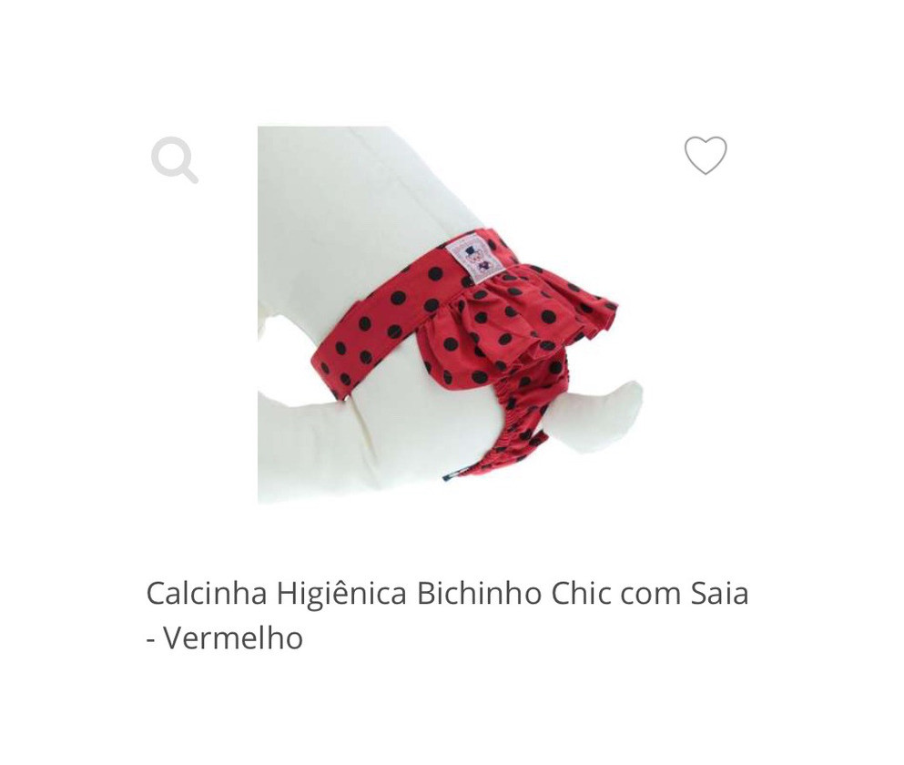 Product Calcinha Higiênica Bichinho Chic com Saia - Vermelho