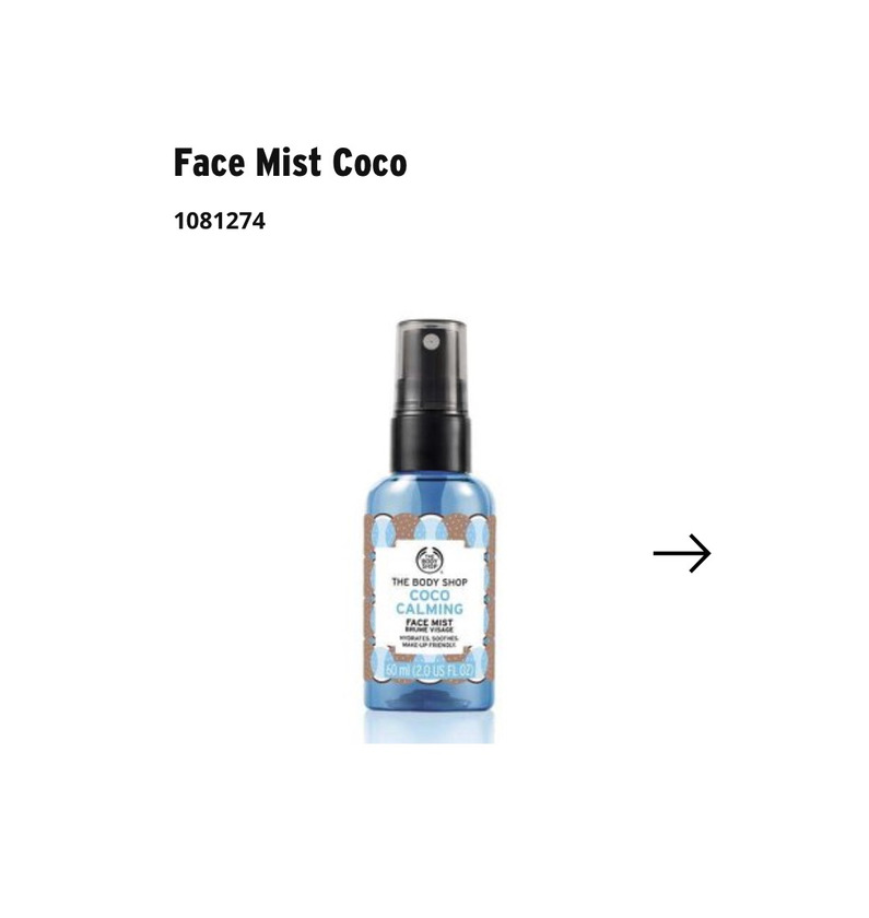 Productos Face Mist Coco